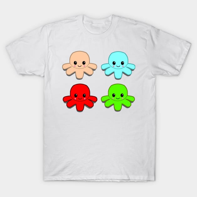 Colored Octopus T-Shirt by Nicostore